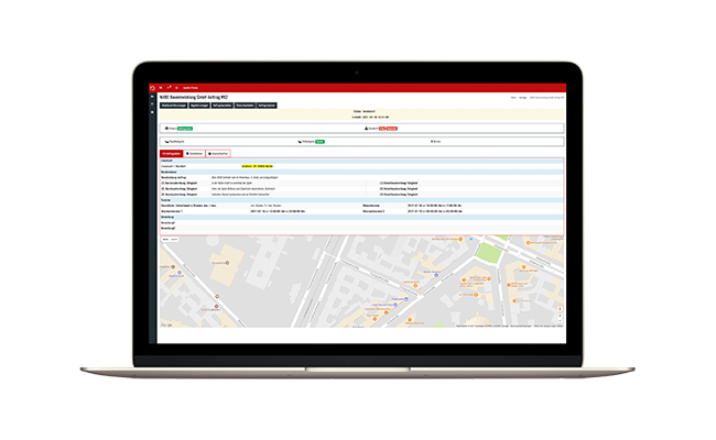 Handwerkersoftware-Zeiterfassung-Auftrag-disponieren Klicken